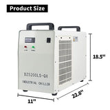 LCyindu Water Chiller 6L Industrial Chiller Thermolysis Type Water Chiller 1700W/°C Current Recirculating Chiller 4.23gpm 4.5-7A For 40W 60W 80W 130W LCyindu