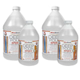 WiseBond Epoxy Deep Pour Resin Kit - Ultra-Crystal Clear UV Resistant Perfect for River Tables Live-Edge Wood & Art Projects Slow Cure Formula 2:1 WiseBond