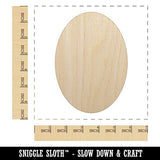 Oval Solid Unfinished Wood Shape Piece Cutout for DIY Craft Projects - 1/8 Inch Thick - 6.25 Inch Size Sniggle Sloth
