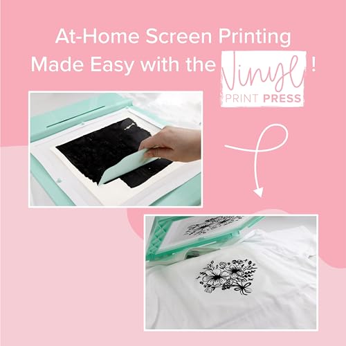 We R Memory Keepers Vinyl Print Press All-in-One Kit, Screen Printing Kits Vinyl Create Print Art Crafts Sewing Scrapbooking Journaling Printmaking We R Memory Keepers