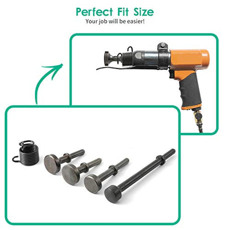 Anndason 5 Pcs Smoothing Pneumatic Air Hammer Pneumatic Chisel Bits Tools Kit Anndason
