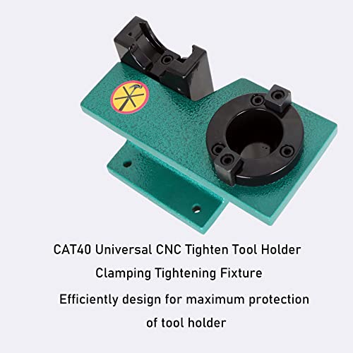 waltyotur CAT40 Tool Holder Tightening Fixture, Universal CNC Tighten Tool Holder Clamping Tightening Fixture for Worktable, Toolcart waltyotur