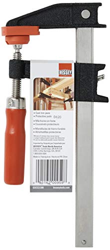 Bessey Clutch Style Bar Clamps - 6 In 600 lb - GSCC2.506 - Woodworking Clamps with Ergonomic Handle, Non-Marring Pads, Durable Cast-Iron Jaws & Bessey