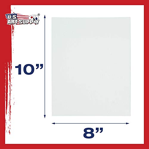 US Art Supply 8 X 10 inch Professional Artist Quality Acid Free Canvas Panel Boards for Painting Value Pack of 12 (1 Full Case of 12 Single Canvas U.S. Art Supply