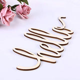 STOBOK 2pcs Wooden Hello Letter Signs Unfinished Wooden Hello Sign Rustic Wall Art Decoration Decorative Signs for Home Restaurant Wedding STOBOK