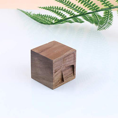 EXCEART 1PC Essential Oil Wooden Diffuser, Portable Natural Aromatherapy Diffuser, Wood Diffuser, Essential Oil Diffuser for Bedroom Office (Square - WoodArtSupply