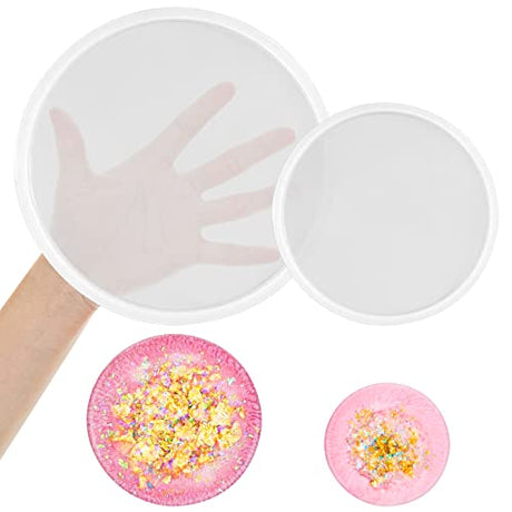 2 PCS Thickened Coaster Resin Molds, Coaster Silicone Molds for Epoxy Resin, Coaster Molds for Resin Casting, Epoxy Resin Molds for DIY Resin Sjubaopen