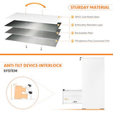 INTERGREAT 3 Drawers File Cabinet with Lock, 18" D Vertical Filing Cabinet for Home Office, Metal White File Cabinet for Hanging Letter/F4/A4/Legal INTERGREAT