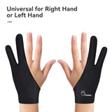 Parblo PR-01 Drawing Glove 2Pack,Digital Drawing Glove Artist Glove Two Finger Glove Art Glove Drawing Tablet Glove for Right Hand and Left Hand Parblo