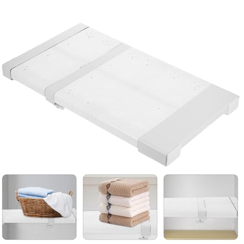 Alipis Expandable Closet Tension Shelf Rod Adjustable Metal Storage Rack Cabinet Organizer DIY Divider Separator Shelves for Wardrobe Cupboard Alipis