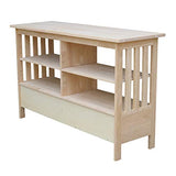 IC International Concepts International Concepts Unfinished Mission, Brown (TV-31) Entertainment/TV Stand IC International Concepts