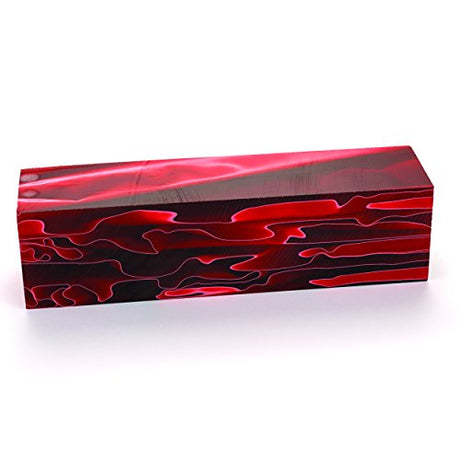 WoodRiver Acrylic Turning Stock Ruby Waters 1-1/2" x 1-1/2" x 6" WOODRIVER