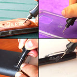 The Original Easy Etcher - Engraving Pen Complete Kit - Portable DIY Craft Electric Engraver & Stencils for Jewelry, Metal, Glass, Leather, Wood - Tidalpool