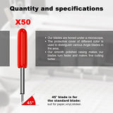 50PCS Replacement Cutting Blades Compatible with Cricut Explore Air/Air 2/Air 3/, Standard Fine Point Blade Compatible with Cricut Maker/Maker Aleybloodes