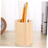 KALLORY 4 Pcs Unfinished Wooden Pen Holder Toothpick Dispenser Wood Remote Control Holder Stationery Organizer Pencil Pot Holder Pen Holders Wood Pen KALLORY