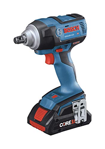 BOSCH GDS18V-221B25 18V EC Brushless 1/2 In. Impact Wrench Kit with (2) CORE18V 4.0 Ah Compact Batteries - WoodArtSupply