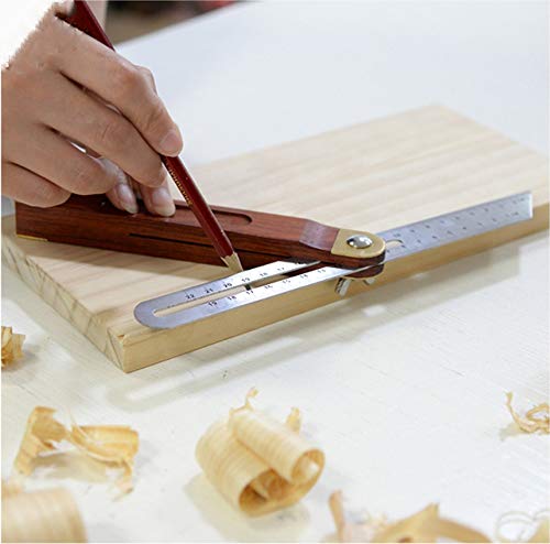 360 Degree Sliding T-Bevel Carpenters Angle Finder, Angle Ruler Wood Bevel Protractor Tool, 7Inch DUDUA