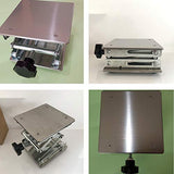 LabZhang 6" x6",Stainless Steel Lab Jack Scissor Stand Platform,Lab Lift Stand Table, Scientific Scissor Lifting Jack Platform,Expandable Lift Height LabZhang