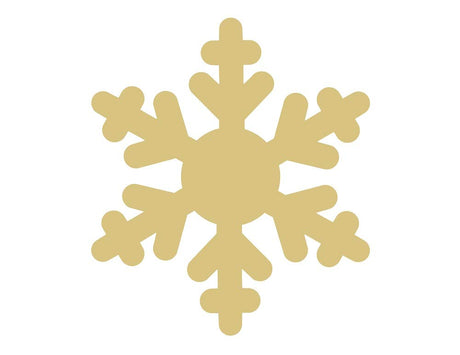 Snow Flake Cutout Unfinished Wood Holiday Cut Out Christmas/Winter Door Hanger MDF Shape Canvas Style 2 (12") Diverse Woodworking