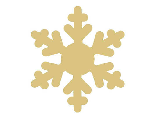 Snow Flake Cutout Unfinished Wood Holiday Cut Out Christmas/Winter Door Hanger MDF Shape Canvas Style 2 (12") - WoodArtSupply