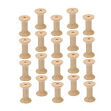 LALAFINA 60 Pcs Sewing Project Kits Unfinished Bobbin Wooden Spools for Crafts Wooden Bobbins Weaving Bobbins Wood Spools Yarn Kit Embroidery Kit LALAFINA