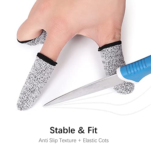 Finger Cots Cut Resistant Protector - 20 Pcs Finger Covers for Cuts, Gloves Life Extender, Cut Resistant Finger Protectors for Kitchen, Work, Elfzone
