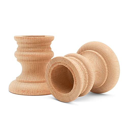 Woodpeckers Unfinished Wood Country Candle Cups, 1-7/8 inch with 7/8 inch Taper Candle Hole, Pack of 25 Woodpeckers