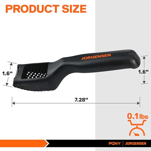 JORGENSEN Mini Wood Plane, Professional Surform Shaver Tool, 65MN Sharp Blade, Black ABS Plastic, Wood Shaver Tool for Woodworking - Suitable for Jorgensen
