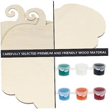 Artibetter 1 Set Unfinished Halloween Crafts Supplies Pendant Filler Drawing Board Label Crafts Ornaments Halloween Ornaments Accessories Blank Gift ARTIBETTER