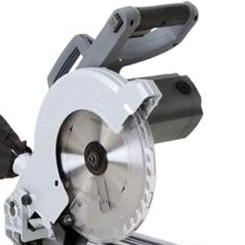 Master Mechanic 10 Inch Compact Electric Sliding Circular Miter Saw with 15A Motor, 4500 RPM, 45 Degree Bevel, Aluminum Base, and Laser Guide - WoodArtSupply