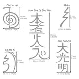 Aleks Melnyk #100 Usui Reiki Symbols, Pyrography Metal Stencil, Japanese Namaste Stencil, Chinese Letter Stencil, Dai Ko Myo, Template Craft Wood - WoodArtSupply