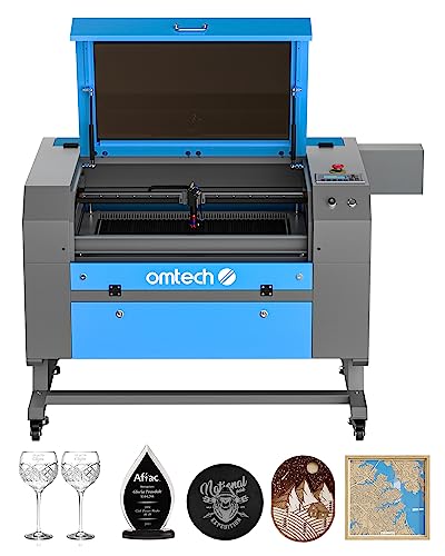 OMTech 80W CO2 Laser Engraver, 20x28 Inch Laser Engraving Machine with Autofocus Autolift 4 Way Pass Air Assist Water Pump, Commercial Laser Cutter - WoodArtSupply