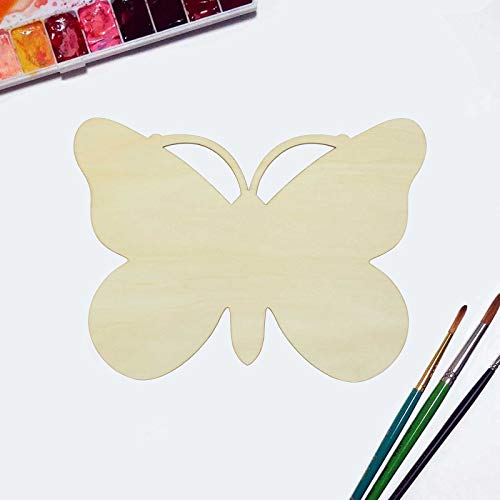 Blank Butterfly Wood Slices, Unfinished Wood Cutout,DIY Craft Ornaments Craft 6pcs Samanter