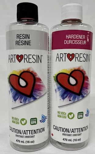 ArtResin - Epoxy Resin - Clear - Non-Toxic - 32 oz (16 oz Resin + 16 oz Hardener) (946 ml) ArtResin