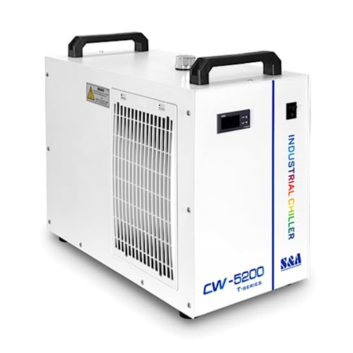 S&A Genuine CW-5200DH（Upgraded 5200DG） Water Chiller Duty Free for CO2 Laser Engraving Cutting Water Cooling Shipping From US S&A