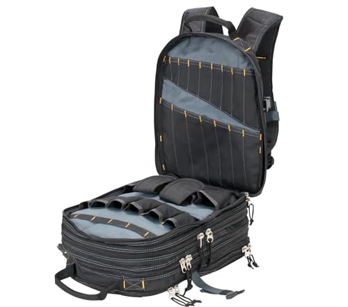 Custom Leathercraft1132 75-Pocket Tool Backpack Custom Leathercraft