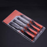 Edward Tools Harden Wood Chisel Set - Heavy Duty 4 Piece Woodworking Tools Set Includes 1/4”, 1/2”, 3/4”, 1” - Cr-V Steel with Ergo Soft Grip - Sharp Edward Tools