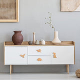 Qunclay Wooden Animal Cabinet Knobs Decorative Wood Dresser Knobs with Screws Dresser Pulls Wood Marine Woodland Animals Knobs Furniture Knobs Qunclay