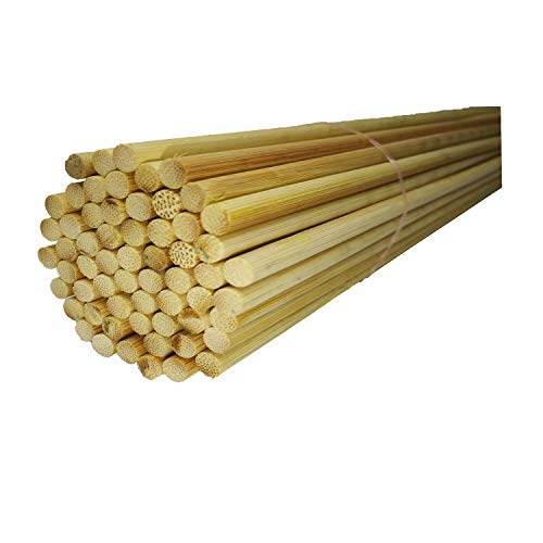Fartime 12 Inch Long and 16 Inch Long Natural Blank Round Unfinished Bamboo Dowel Rods Craft Sticks Craft Projects,60 Pieces(0.24 Inch Diameter) Fartime