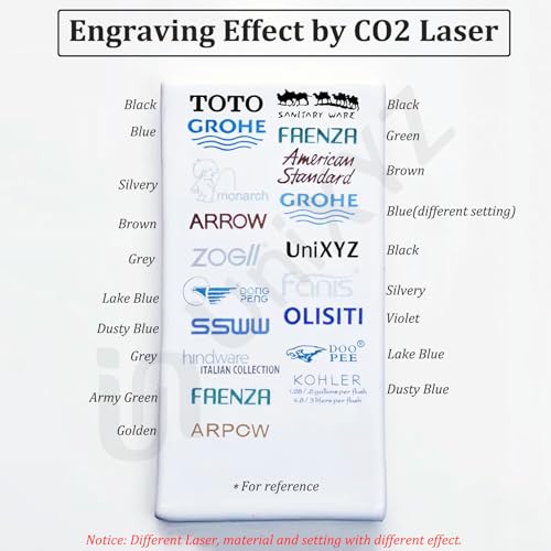 UNIXYZ Colored Laser Engraving Marking Paper for CO2 Diode DIY Laser Engraver Machine Tools for Ceramics Glass Crystal Stone Tiles (12 Colors + - WoodArtSupply