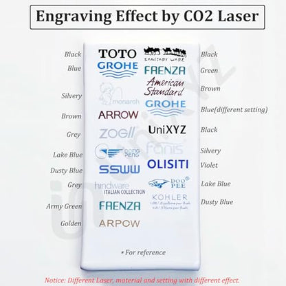 UNIXYZ Colored Laser Engraving Marking Paper for CO2 Diode DIY Laser Engraver Machine Tools for Ceramics Glass Crystal Stone Tiles (12 Colors + - WoodArtSupply