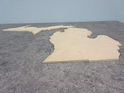 Michigan State Cutout - 1/4" MDF - 3 Pack - WoodArtSupply