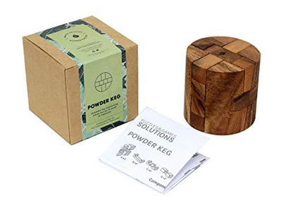 Premium 3D Wooden Brain Teaser Puzzle - Powder Keg by SiamMandalay - WoodArtSupply