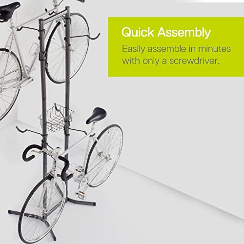 Standing Bike Rack by Delta Cycle - Tool-Free Adjustable Bike Floor Stand for Mountain, Fat Tire, Road Bikes, Freestanding Bike Stand for Garage Delta Cycle & Home