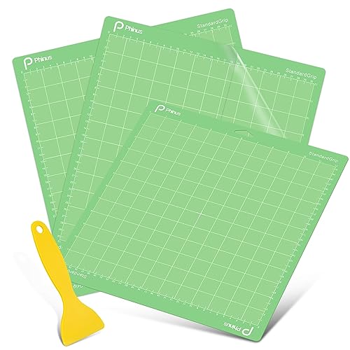 3 Pack Standard Grip Mat 12x12, Reusable Cutting Mats for Crafts, Cutting Mats for Maker 3/Maker/Explore 3/Air 2/Air/One Phinus