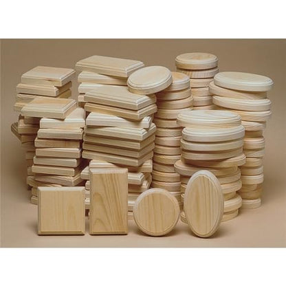 Unfinished 48-Piece Large Plaque Assortment (Pack of 48)