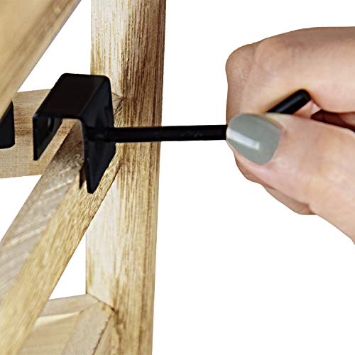 Ikee Design Wooden Jewelry Display Rack with 20 Removable Metal Hooks, Earring Card Display Holder Stand with Hooks, Earring Display Stand for Ikee Design