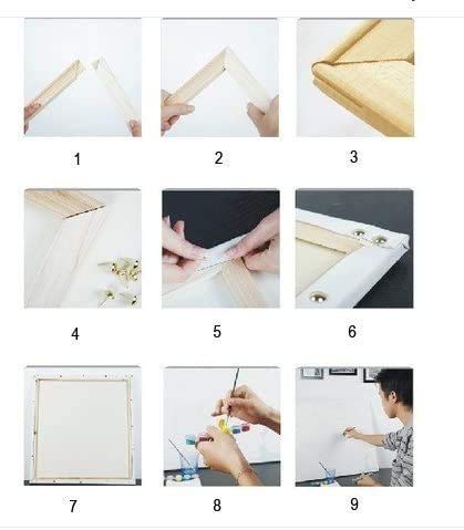 MingSH Art Stretcher Bars, Number Painting, 16x20 inch, Solid Wooden Frame for Oil Paintings, Canvas Frame Set, DIY Arts Accessory Supply, Home MingSH