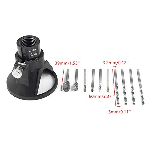 Multi Tool Router Attachment Rotary Multi Tool Cutting Guide Attachment Kit with HSS Router Drill ...