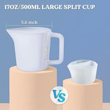 LET'S RESIN 17OZ/500ML Split Cup with Handle, Thicken & Easy Clean Split Cups for Paint Pouring with 5 Channels, Silicone Reusable Fluid Art Split LET'S RESIN